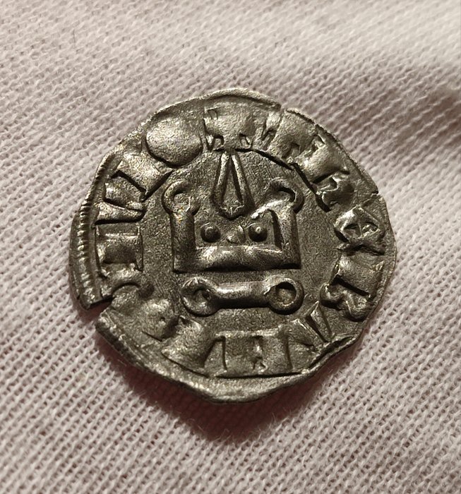 Korsfarere. Guy II de la Roche (1287-1308). Silver Denier Thebes mint  (Ingen mindstepris)