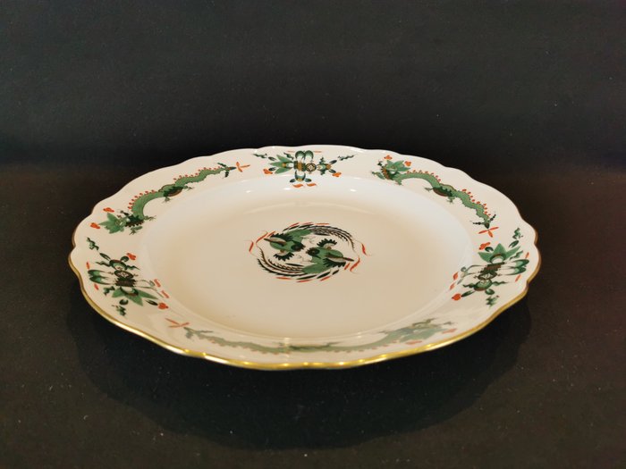 Meissen - Serveringsfad - Reicher Court (verde) - Drago Verde 1. Wahl - 35cm - Porcelæn