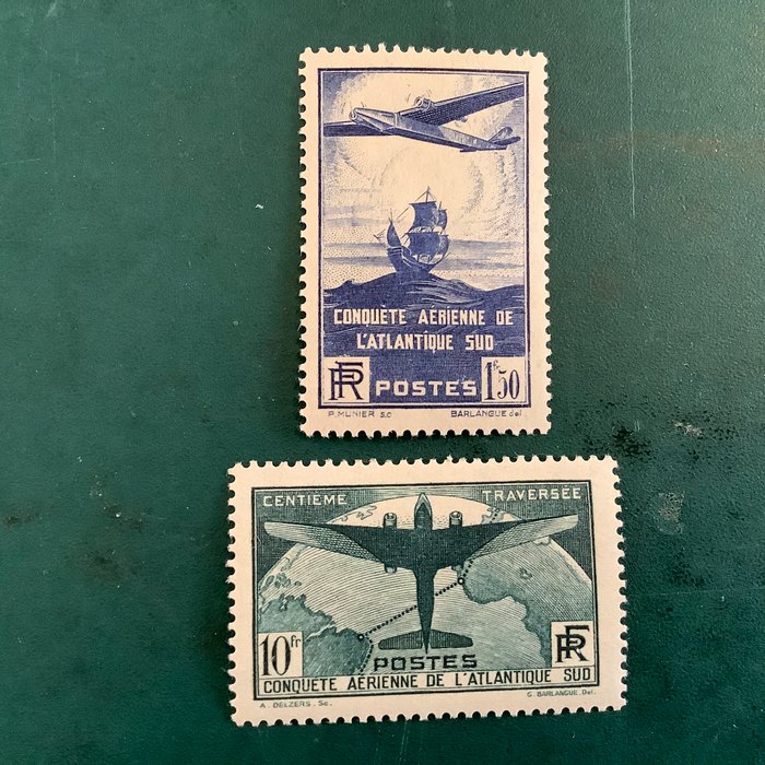 Frankrig 1936 - Transatlantisk flyvning - centreret - Yvert 320/321