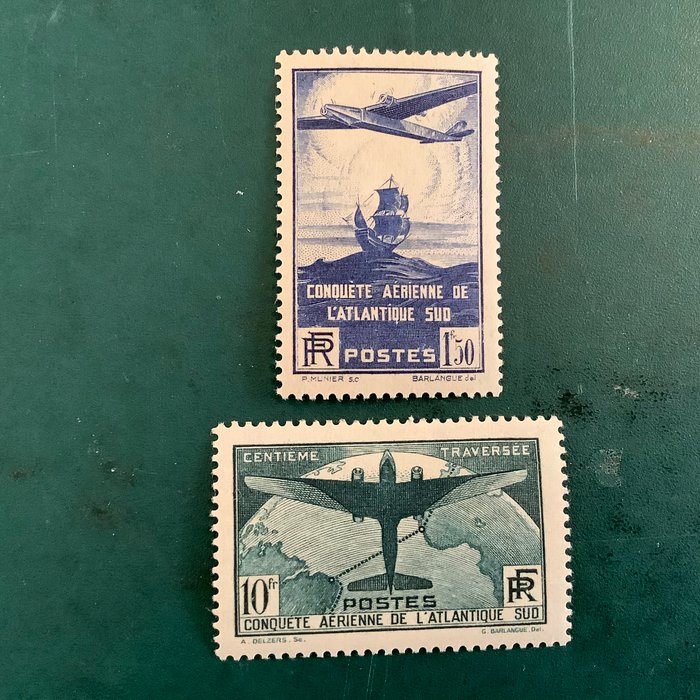 Frankrig 1936 - Transatlantisk flyvning - centreret - Yvert 320/321