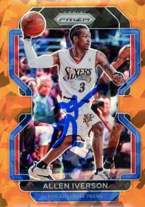 2002 Panini Prizm Allen Iverson #255 - Autograph - Orange Ice Card BGS Autentisk Auto - 1 Graded card