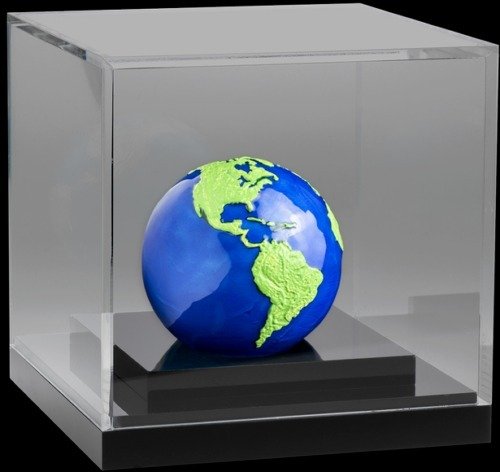 Barbados. 5 Dollars 2022 Blue Marble Green Planet Earth 3D Planet, 3 Oz (.999)