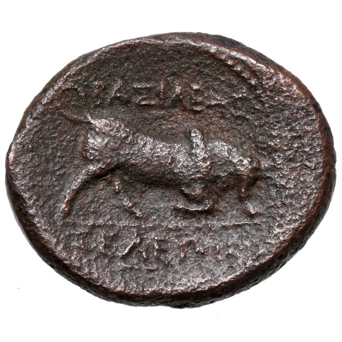 Lydien, Sardes. Seleucus I Nicator (312-281 f.Kr.). Sardeis, Medusa / Stier  (Ingen mindstepris)