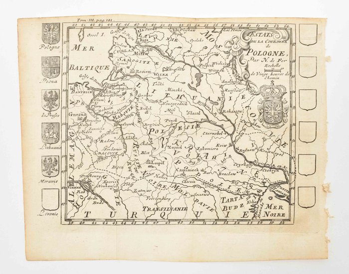 Polen - Polen; Litauen; N. de Fer - "Estats de la Couronne de Pologne" - 1681-1700