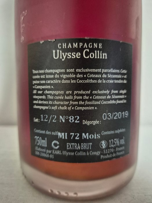 Ulysse Collin, Les Maillons Rose' de Saignee - Champagne - 1 Flaske (0,75L)