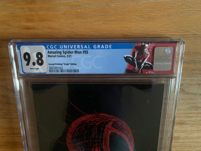 Amazing Spider-Man - #55 2nd Print Virgin Variant costum label Miles Morales - 1 Graded comic - 2021 - CGC 9.8