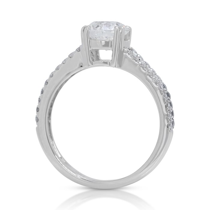 Ring - 18 kraat Hvidguld -  1.24ct. tw. Diamant (Natur) - Diamant