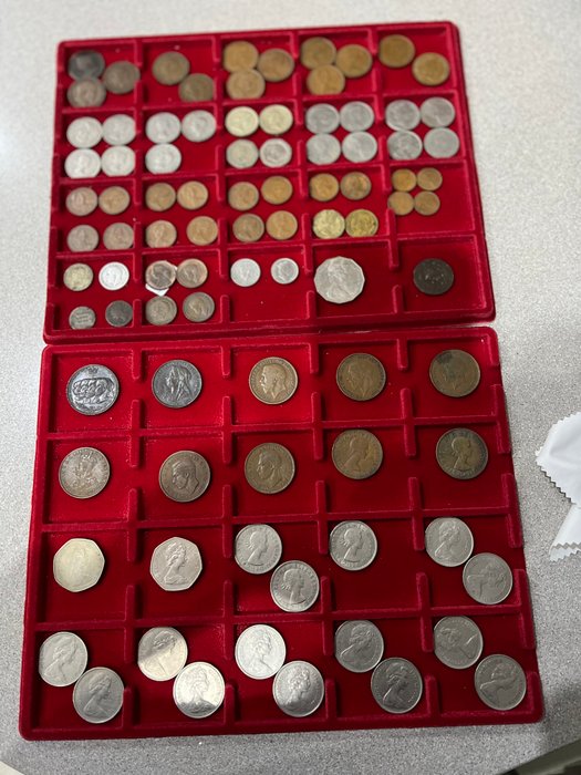 Storbritannien. A Lot of 91x British Coins, including Silver and some Scarce ones  (Ingen mindstepris)