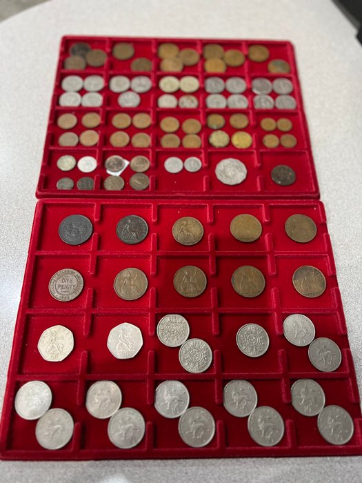 Storbritannien. A Lot of 91x British Coins, including Silver and some Scarce ones  (Ingen mindstepris)