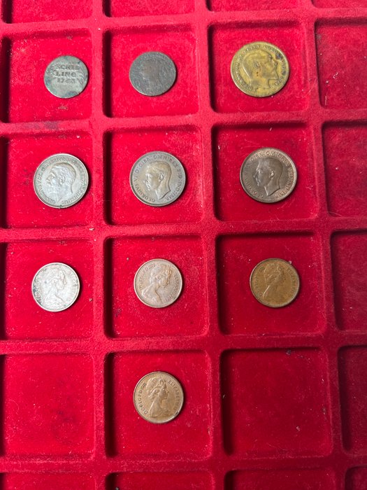 Storbritannien. A Lot of 91x British Coins, including Silver and some Scarce ones  (Ingen mindstepris)