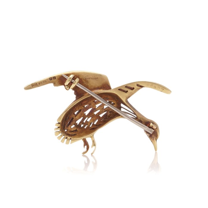 Cartier - Broche Cartier Goose Bird i 18 karat guld