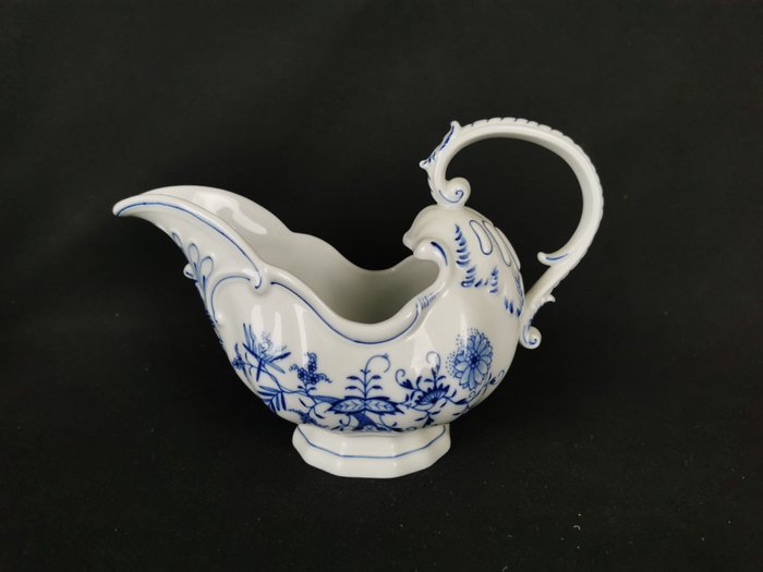 Meissen - Sovsebåd - sjælden genstand - Håndmalet blåløg - Længde 24cm - Porcelæn