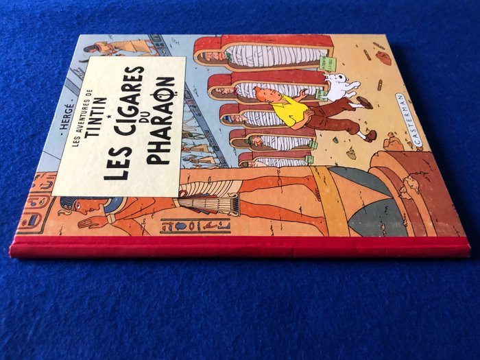 Tintin T4 - Les cigares du Pharaon (B15 belge) - EO couleurs - C - 1 Album - Første belgiske udgave - 1955