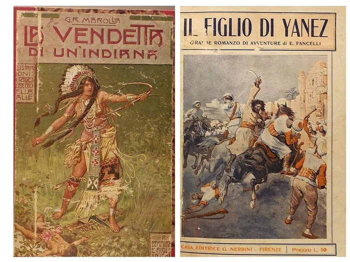 GA Marolla Emilio Fancelli / Della Valle Chiostri - Lotto di Libri di Avventure - 1920-1928