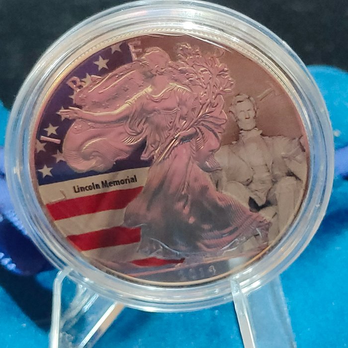 Förenta staterna. 1 Dollar 2014 American Eagle - Liberty Estatua Of de Color, 1 Oz (.999)  (Ingen mindstepris)