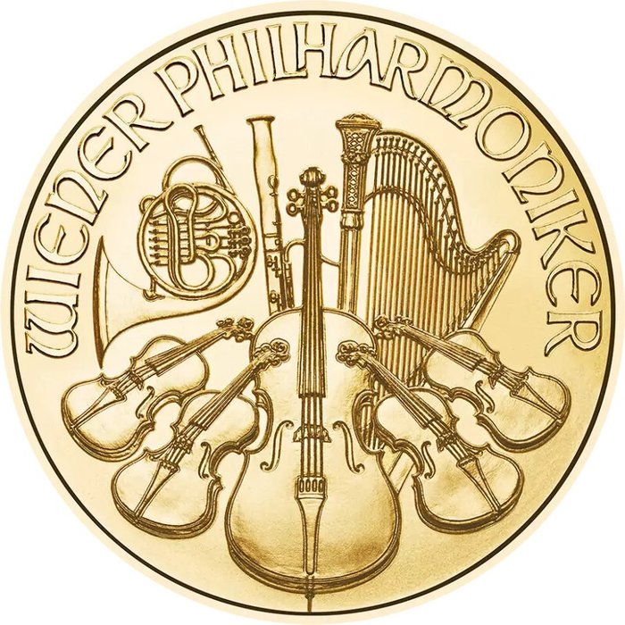 1/4 Ounce - Guld 999 - 2024 - Vienna Philharmonic fine gold - Præget bar