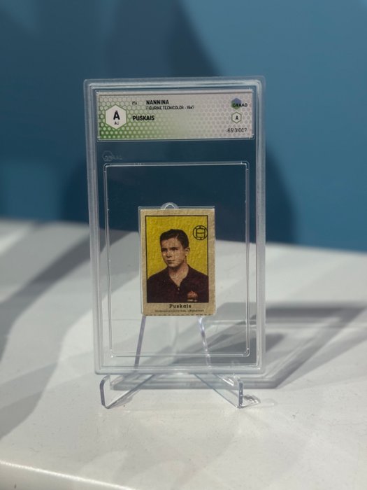 1947 Nannina Tecnicolor Ferenc Puskas Hand Cut - Rookie Graad Authentic - 1 Graded card