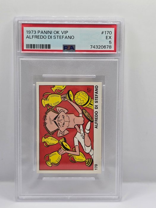 1973 Panini OK VIP Alfredo Di Stefano #170 PSA 5 Graded sticker