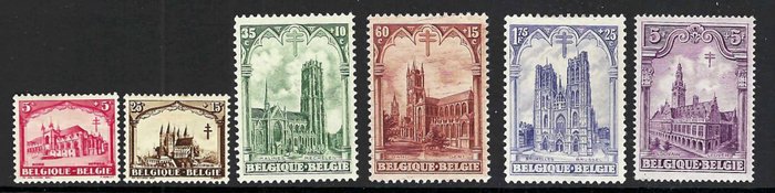 Belgien 1925/1928 - 4 komplette bind inklusive "Første Orval og 75 års jubilæum" - OBP/COB 221/272