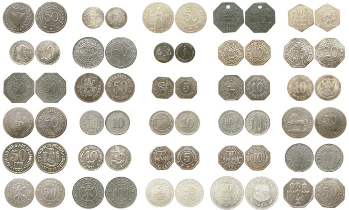 Tyskland, Notgeld Saalfeld op til Suhl. Various Denominations 1916/1923 (30 different pieces)  (Ingen mindstepris)