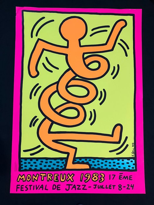 Keith Haring (after) - Montreux 1983 Jazz Festival - Complete serie of 3 posters - 1980‹erne