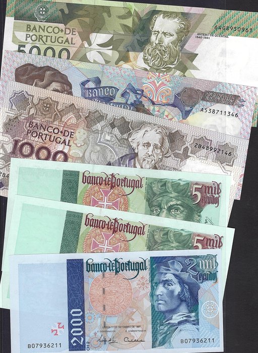 Portugal - 10 banknotes - various dates