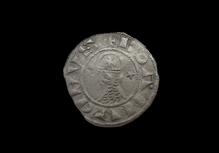 Korsfarere Bohemond III (AD 1163-1201) Silver Denier 12th Century  (Ingen mindstepris)