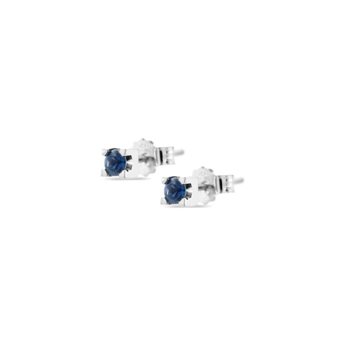 Ingen mindstepris - Øreringe - 18 kraat Hvidguld -  0.30ct. tw. Safir