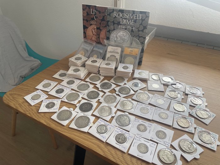 Förenta staterna An Exceptional Collection of 156x USA Coins including much Silver and many Rarities 1800-2000