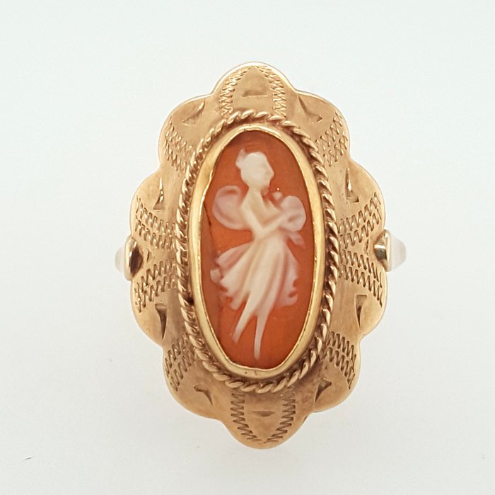 Ring - 14 karat Gulguld - Cameo