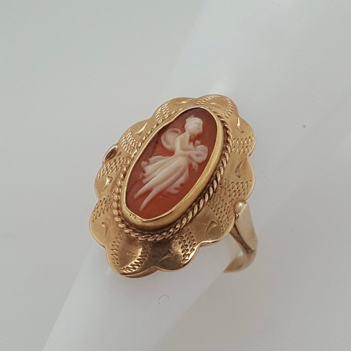 Ring - 14 karat Gulguld - Cameo