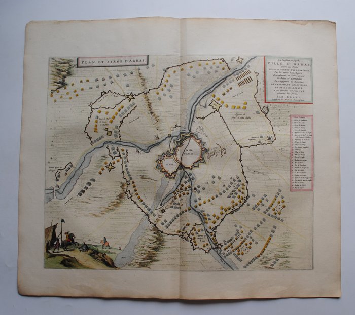 Frankrig - Arras; J. Blaeu - Plan et siege d'Arras - 1621-1650