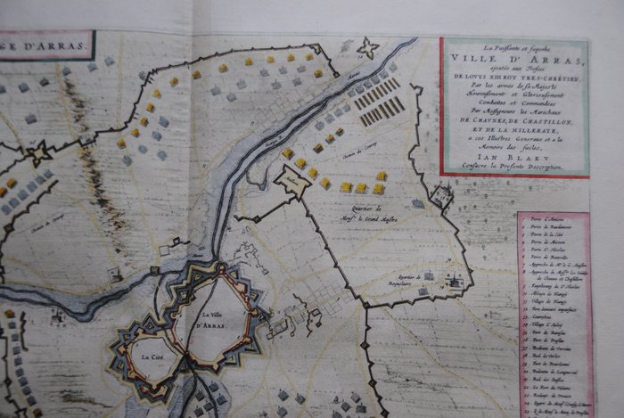 Frankrig - Arras; J. Blaeu - Plan et siege d'Arras - 1621-1650