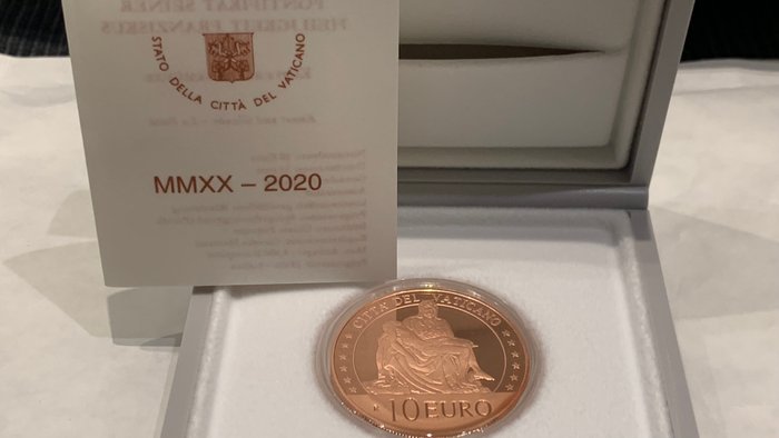 Vatikanstaten. 10 Euro 2020 "Arte e Fede - La Pietà di Michelangelo" Proof  (Ingen mindstepris)