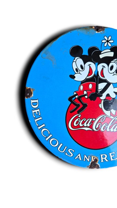 Coca-Cola X Mickey - Plaque Émaillée