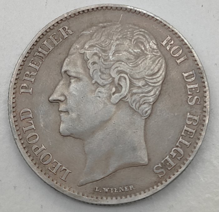 Belgien Leopold I (1831-1865) 2 1/2 Francs 1850 - grote 5 in datum ( zeldzaam variant )