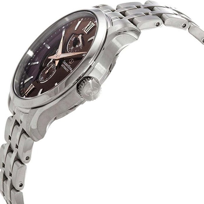 Orient Star - Contemporary Layered Skeleton Brown Silver Watch - Brand New - RE-AV0B02Y00B - Mænd - 2011-nu