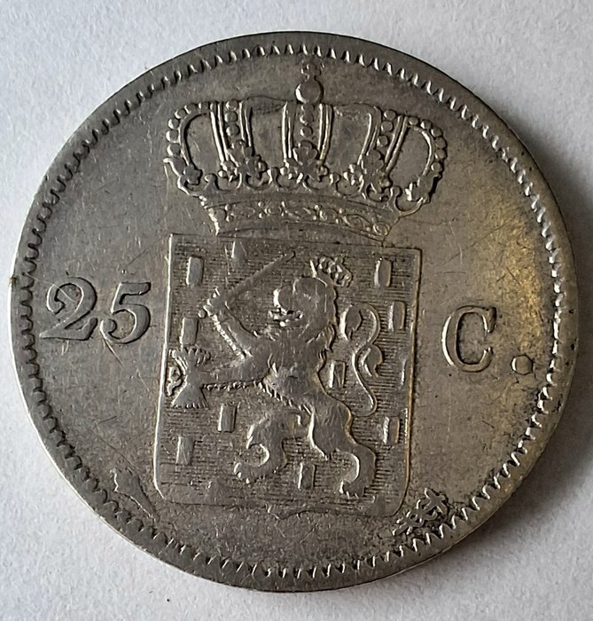 Holland Willem I (1813-1840) 25 Cents 1825  (Ingen mindstepris)