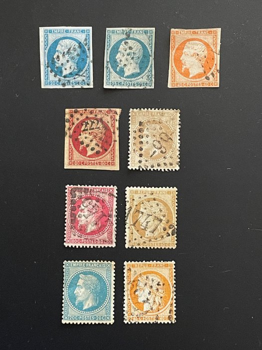 Frankrig  - 1854/1868 Napoleon III og Cérès mellem 3 og 54 inklusive 29B underskrevet Calvès. - Yvert