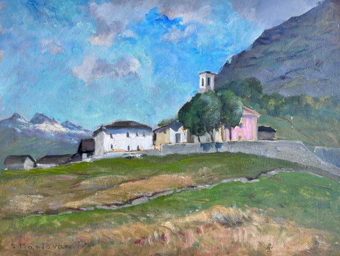 Sandro Mantovani (1897-1983) - Paesaggio montano