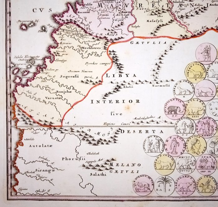 Afrika - Marokko, Algeriet; C. Weigel - Mauretania et Numidia - 1720