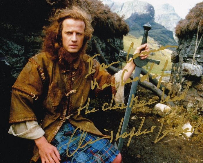 Highlander - Signed by Christopher Lambert (Connor MacLeod)