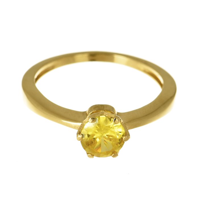 Ring - 18 kraat Gulguld Safir