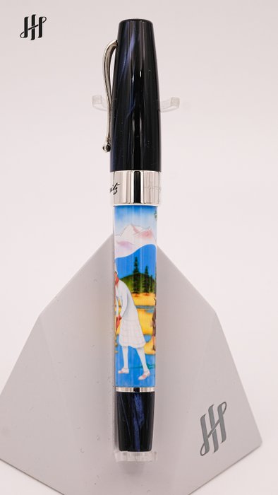 Montegrappa - St Moritz Summer Golf - Hand Painted - 18K Gold Nib (ISSMLRSG) - Fyldepen