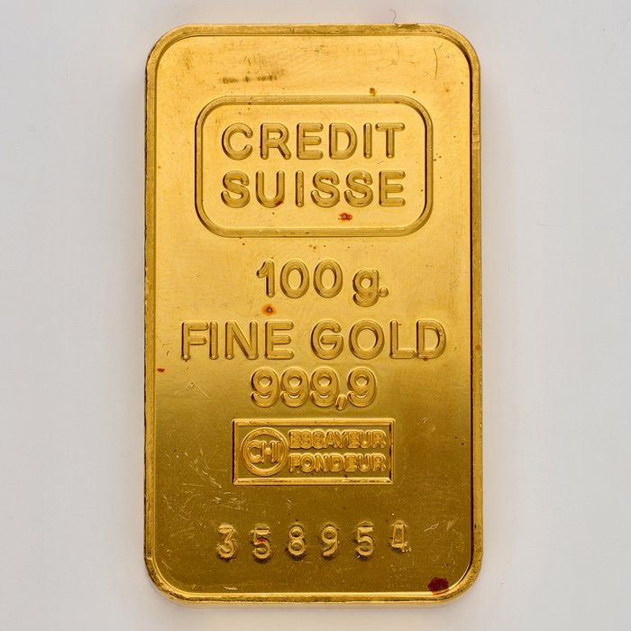 100 gram - Guld 999 - Credit Suisse