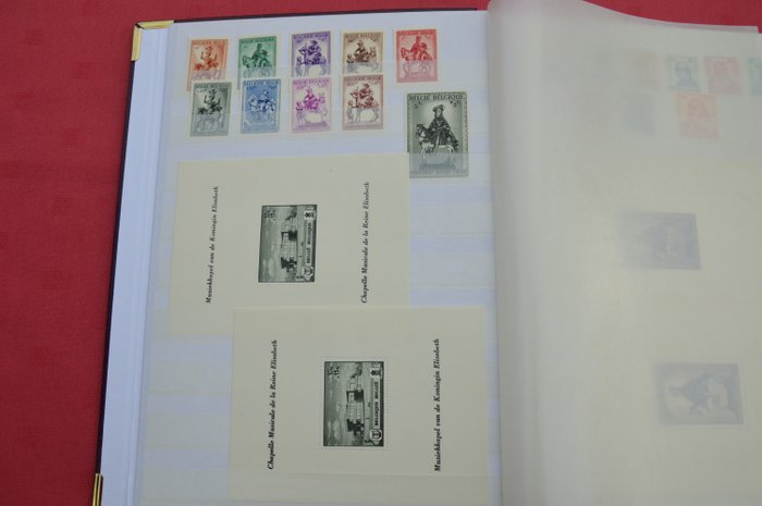 Belgien 1941/1980 - Album med frimærker og serier -- MNH blokke og hæfter mellem 1941 og 1980