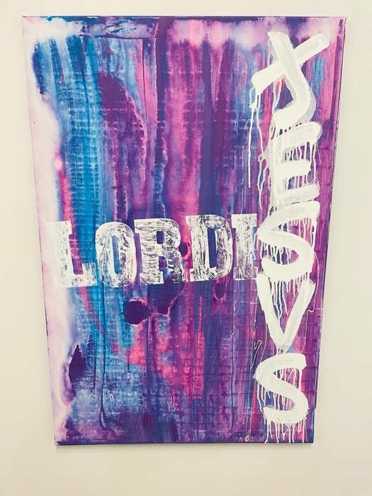 Karl Lagasse (1981) - Jesus is Lord  9 1  X  6 1 cm  (Extrêmement rare).