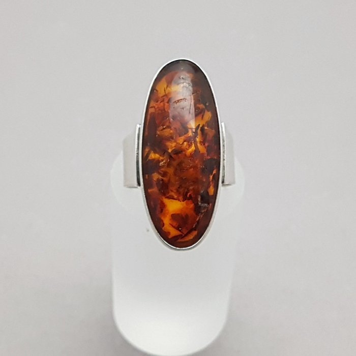 Ingen mindstepris - Ring Sølv - Fischland Vintage Amber