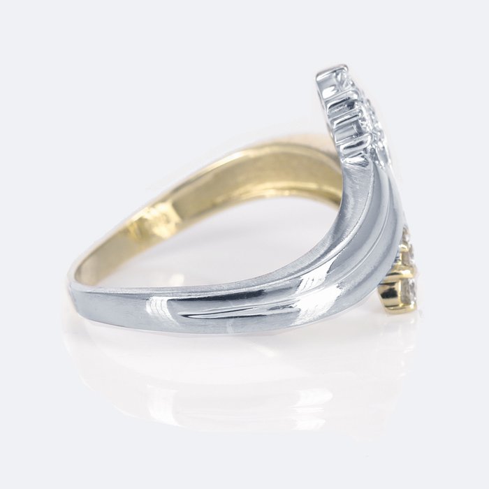 Ingen mindstepris - Designer jewellery - Ring - Hauszertifikat - 14 karat Gulguld, Hvidguld -  0.85ct. tw. Diamant (Natur)  - Huscertifikat