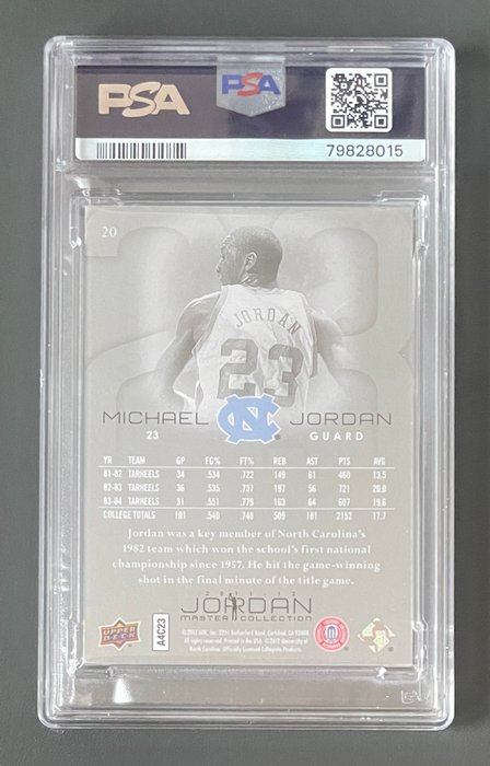 2013 Upper Deck MJ Master Collection - Michael Jordan - #20 Limited Edition 004/250 PSA 9 - 1 Graded card